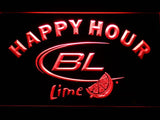 Bud Light Lime Happy Hour LED Neon Sign Electrical - Red - TheLedHeroes