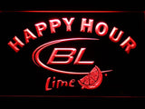 Bud Light Lime Happy Hour LED Neon Sign USB - Red - TheLedHeroes