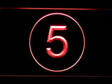 Cleveland Indians #5 Lou Boudreau LED Neon Sign USB - Red - TheLedHeroes