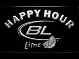 Bud Light Lime Happy Hour LED Neon Sign USB - White - TheLedHeroes