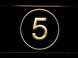 Cleveland Indians #5 Lou Boudreau LED Neon Sign Electrical - Yellow - TheLedHeroes
