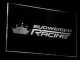 Budweiser Racing LED Neon Sign USB - White - TheLedHeroes