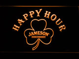 Jameson Shamrock Happy Hours LED Neon Sign Electrical - Orange - TheLedHeroes