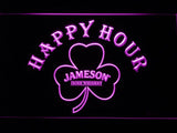 Jameson Shamrock Happy Hours LED Neon Sign Electrical - Purple - TheLedHeroes