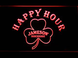 Jameson Shamrock Happy Hours LED Neon Sign Electrical - Red - TheLedHeroes
