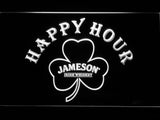 Jameson Shamrock Happy Hours LED Neon Sign Electrical - White - TheLedHeroes