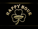 Jameson Shamrock Happy Hours LED Neon Sign Electrical - Yellow - TheLedHeroes