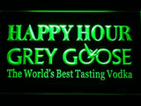 Grey Goose Happy Hour LED Neon Sign USB - Green - TheLedHeroes