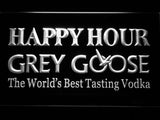 Grey Goose Happy Hour LED Neon Sign USB - White - TheLedHeroes