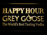 Grey Goose Happy Hour LED Neon Sign Electrical - Yellow - TheLedHeroes