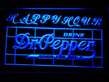Dr Pepper Happy Hour LED Neon Sign USB - Blue - TheLedHeroes
