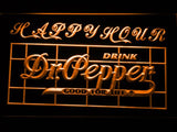 Dr Pepper Happy Hour LED Neon Sign Electrical - Orange - TheLedHeroes