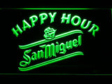 San Miguel Happy Hour LED Neon Sign Electrical - Green - TheLedHeroes