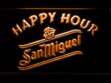 San Miguel Happy Hour LED Neon Sign Electrical - Orange - TheLedHeroes
