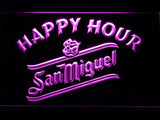 San Miguel Happy Hour LED Neon Sign Electrical - Purple - TheLedHeroes