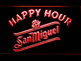 San Miguel Happy Hour LED Neon Sign Electrical - Red - TheLedHeroes