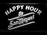 San Miguel Happy Hour LED Neon Sign USB - White - TheLedHeroes