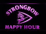 Strongbow Happy Hour LED Neon Sign USB - Purple - TheLedHeroes