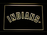 Cleveland Indians (10) LED Neon Sign USB - Yellow - TheLedHeroes