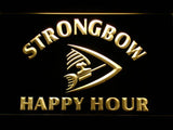 Strongbow Happy Hour LED Neon Sign Electrical - Yellow - TheLedHeroes