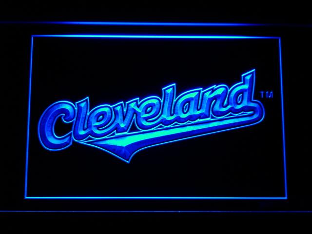 Cleveland Indians (11) LED Neon Sign Electrical - Blue - TheLedHeroes