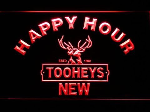 Tooheys New Happy Hour LED Neon Sign USB - Red - TheLedHeroes