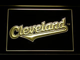 Cleveland Indians (11) LED Neon Sign Electrical - Yellow - TheLedHeroes