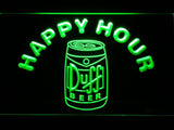 Duff Happy Hour (3) LED Neon Sign USB - Green - TheLedHeroes