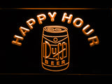 FREE Duff Happy Hour (3) LED Sign - Orange - TheLedHeroes