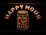 Duff Happy Hour (3) LED Neon Sign USB - Orange - TheLedHeroes