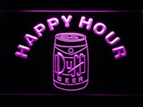 Duff Happy Hour (3) LED Neon Sign USB - Purple - TheLedHeroes