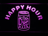 Duff Happy Hour (3) LED Neon Sign Electrical - Purple - TheLedHeroes