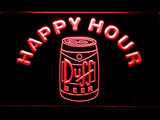 Duff Happy Hour (3) LED Neon Sign Electrical - Red - TheLedHeroes
