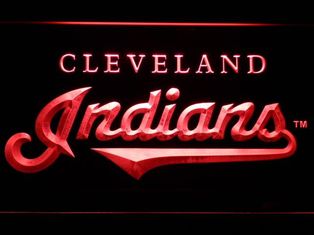 Cleveland Indians (13) LED Neon Sign Electrical - Red - TheLedHeroes