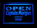 Captain Morgan Jamaica Rum Open LED Neon Sign Electrical - Blue - TheLedHeroes