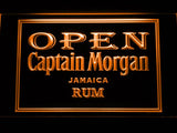 Captain Morgan Jamaica Rum Open LED Neon Sign Electrical - Orange - TheLedHeroes