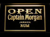 Captain Morgan Jamaica Rum Open LED Neon Sign Electrical - Yellow - TheLedHeroes