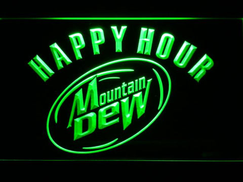 Mountain Dew Happy Hour LED Neon Sign USB - Green - TheLedHeroes