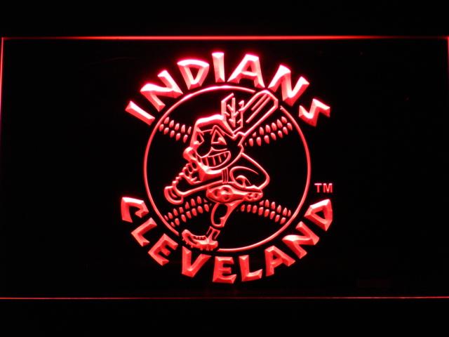 Cleveland Indians (15) LED Neon Sign Electrical - Red - TheLedHeroes