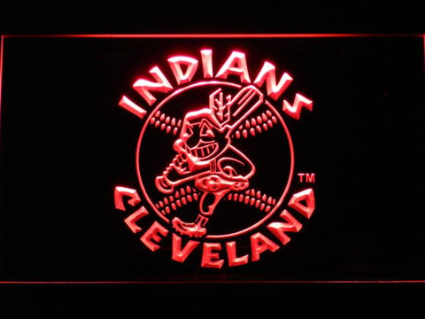Cleveland Indians (15) LED Neon Sign Electrical - Red - TheLedHeroes