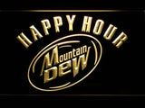 Mountain Dew Happy Hour LED Neon Sign USB - Yellow - TheLedHeroes