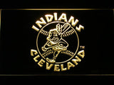 Cleveland Indians (15) LED Neon Sign USB - Yellow - TheLedHeroes