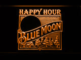 FREE Blue Moon Happy Hour (2) LED Sign - Orange - TheLedHeroes