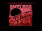 FREE Blue Moon Happy Hour (2) LED Sign - Red - TheLedHeroes