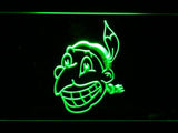 Cleveland Indians (17) LED Neon Sign USB - Green - TheLedHeroes