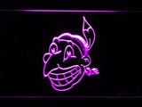 Cleveland Indians (17) LED Neon Sign USB - Purple - TheLedHeroes
