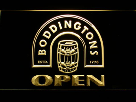 Boddingtons Open LED Neon Sign Electrical - Yellow - TheLedHeroes
