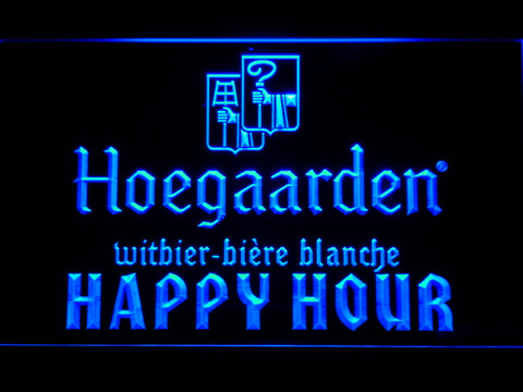 FREE Hoegaarden Happy Hour LED Sign - Blue - TheLedHeroes