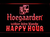 Hoegaarden Happy Hour LED Neon Sign Electrical - Red - TheLedHeroes