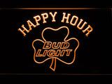 Bud Light Shamrock Happy Hour LED Neon Sign USB -  - TheLedHeroes